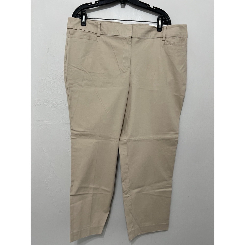 Ann Taylor Loft Outlet Tan Khaki Original Ankle Pant Chino Size 16 NWT